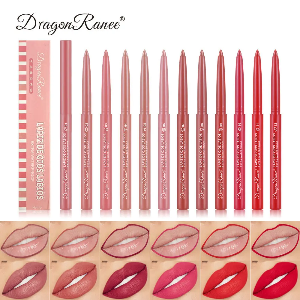 Lipstick Sexy Beauty Lasting Waterproof Pigment Matte Lipstick Pencils Velvet Lip Liner Pencil Outline Lips Contour Line Makeup 4
