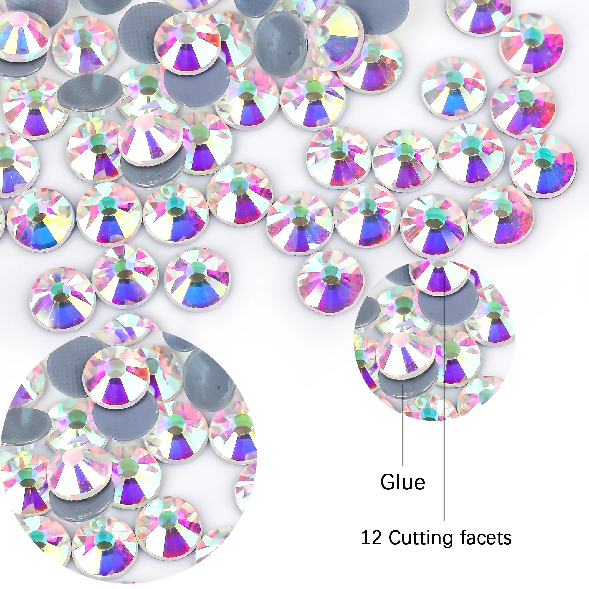 Radiant Crystal AB Hotfix Rhinestones - Premium Iron-On Sparkle