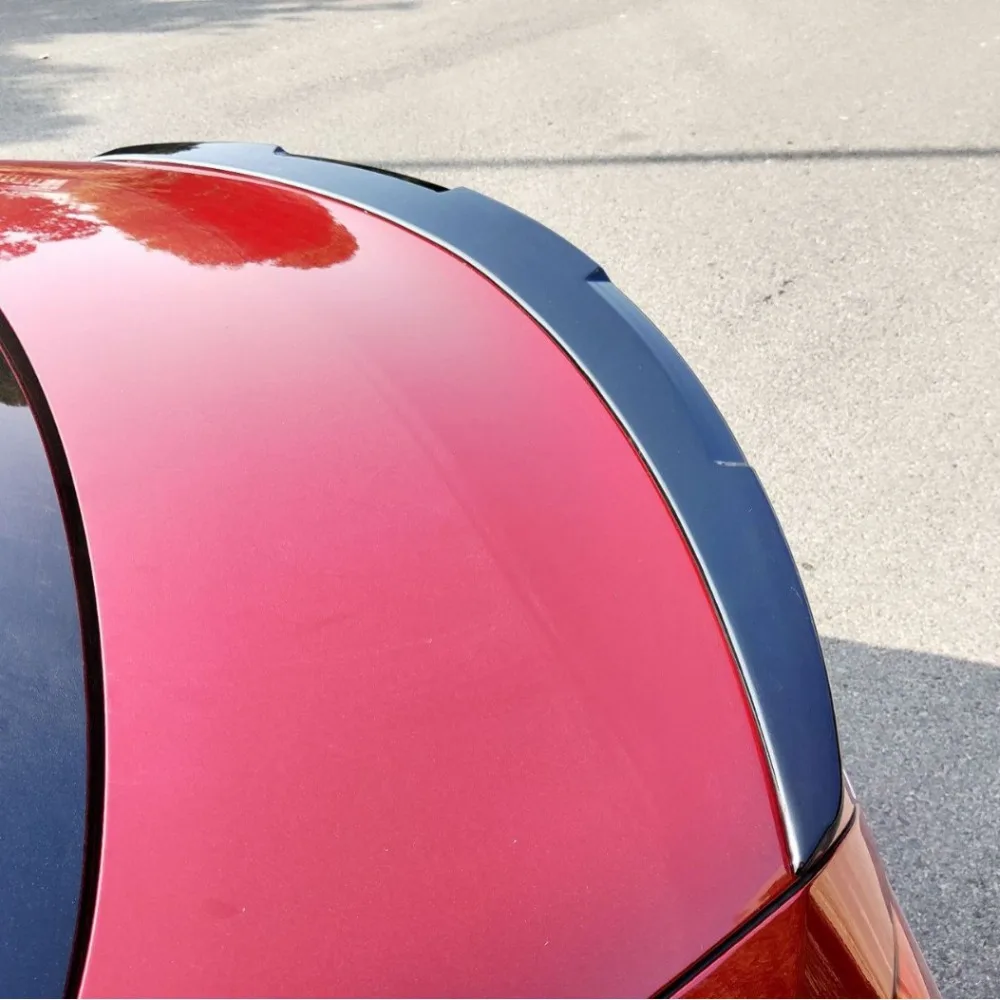 메르세데스 벤츠 C 클래스 W205 프론트 범퍼 립 스포일러 리어 트렁크 윙 2015-2021 글로스 블랙 AMG 스타일 바디 키트 스플리터 3종