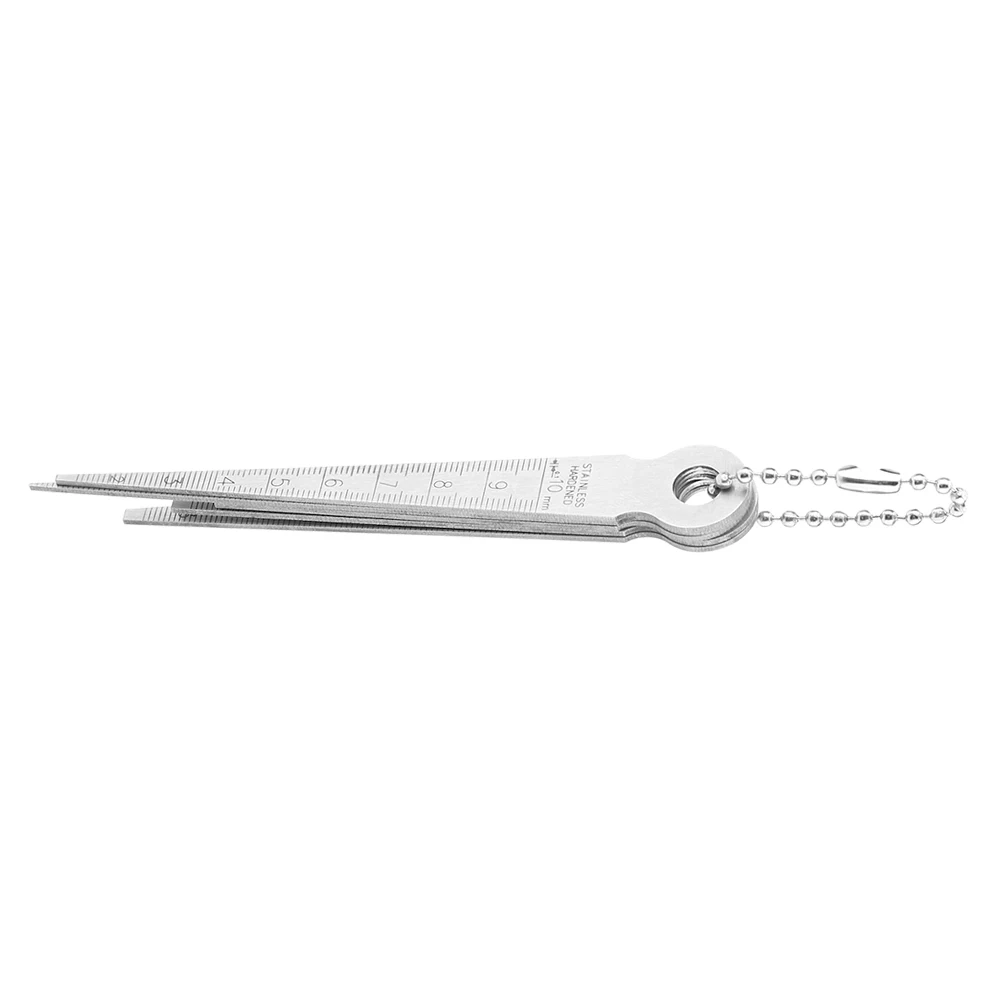 1 Set Stainless Steel Welding Taper Feeler Gauge Rulers Hole Inspection Tool 10mm