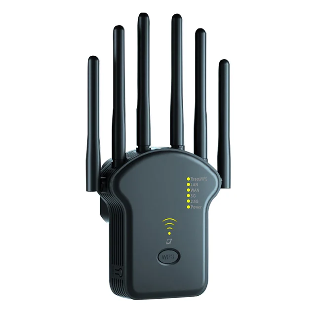 Extenseur Wifi Avec Ports Lan Répéteur WiFi 6 Antennes - Amplificateur Signal Jusqu'à 300m² - 2 Ports LAN - Mode Répéteur/AP/Routeur - Maison/ Bureau Extender Manual