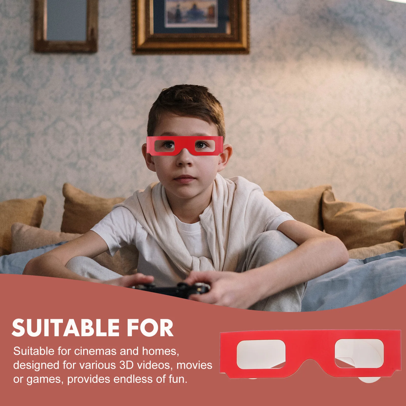 20 Pcs 3d Party Eyeglasses Kids Cardboard for Anaglyph Lights Child