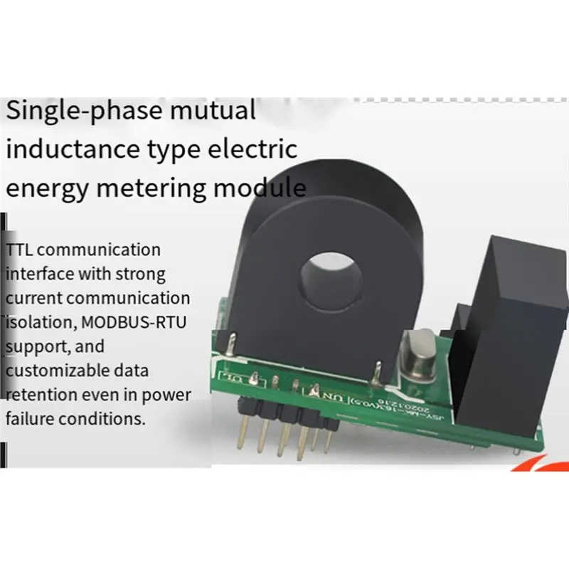 프로모션 JSY-MK-163T 50A 양방향 단상 전력계 모듈(온보드 CT TTL Modbus 포함)
