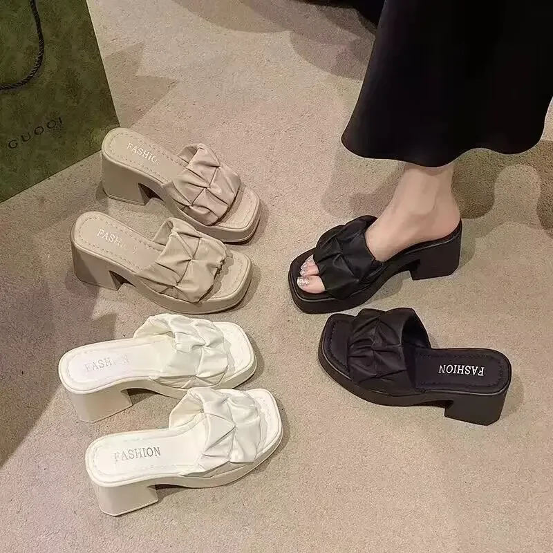 Womens Platform Shoes Summer New Women's Shoes Slippers Rome Ladies High Heels Designer Breathable Casual Sandals