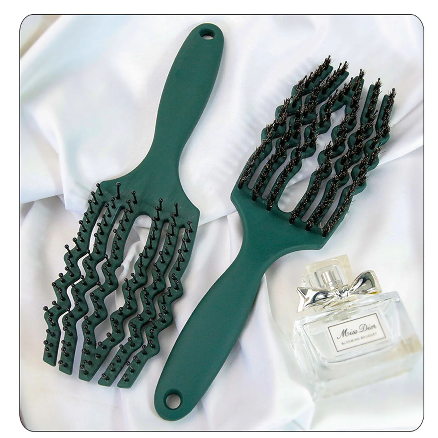 Boar Bristle Detangling Hairbrush for Smooth, Knot-Free Hair