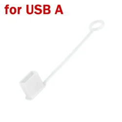 Type C Port Clear Dust Plug Cover with Anti - Lost Rope - Universal Protector Caps (1Pcs USB - A)