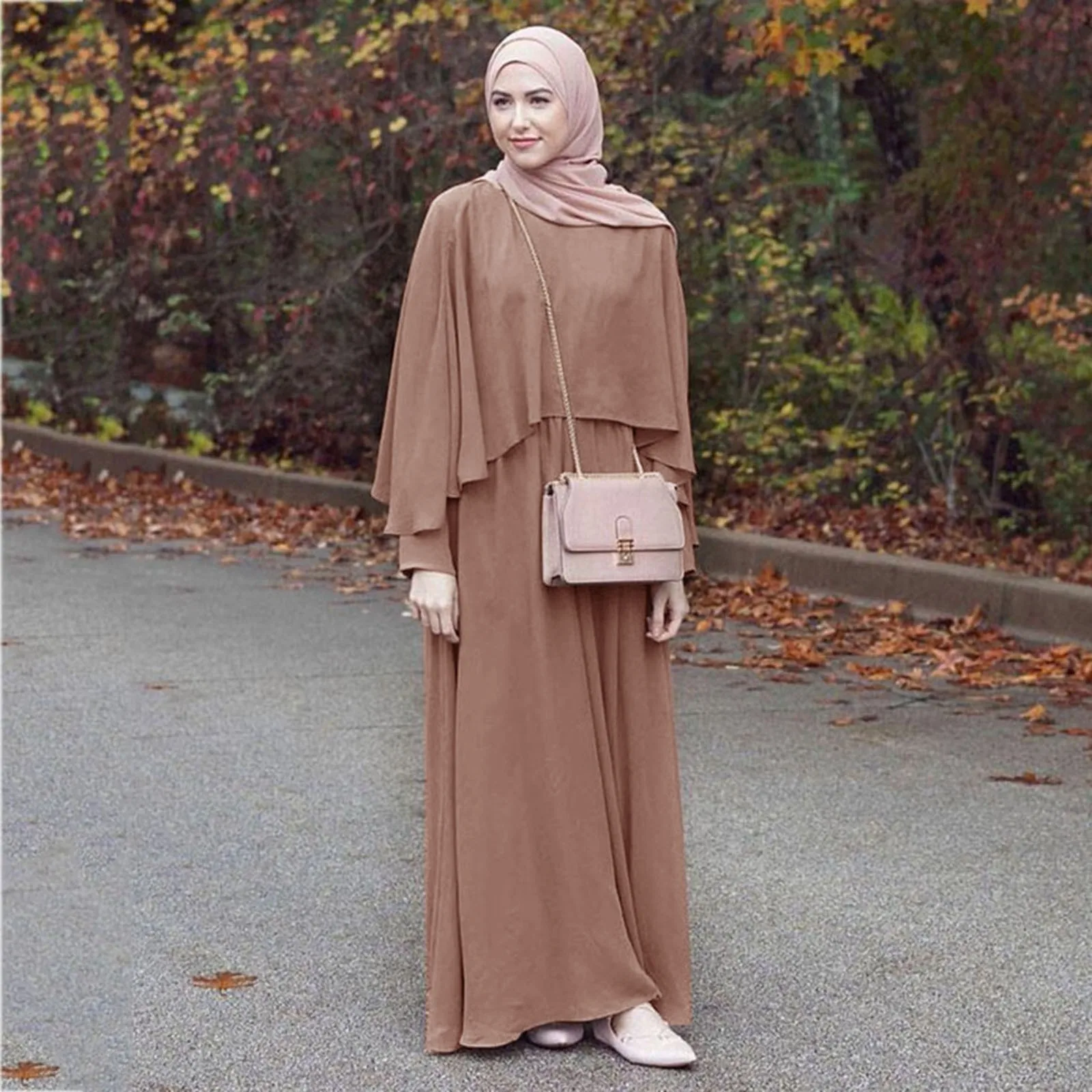 

New Abaya Under Dress Long Sleeve With Pockets High Quality Jazz Crepe EID Muslim Women Basic Solid Modest Maxi Islamic Clothing