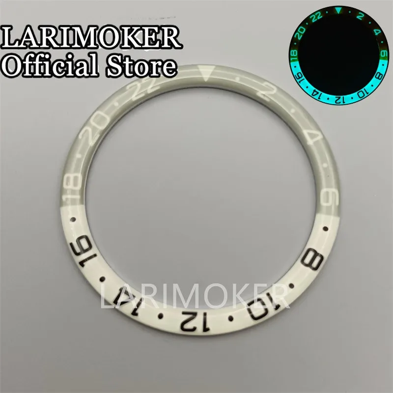 38mm flache Harz Aluminium legierung leuchtende Lünette passen 007 009 Lünette Einsatz 38mm * 31,5mm Ersatz uhr Zubehör Teile – Detail 9