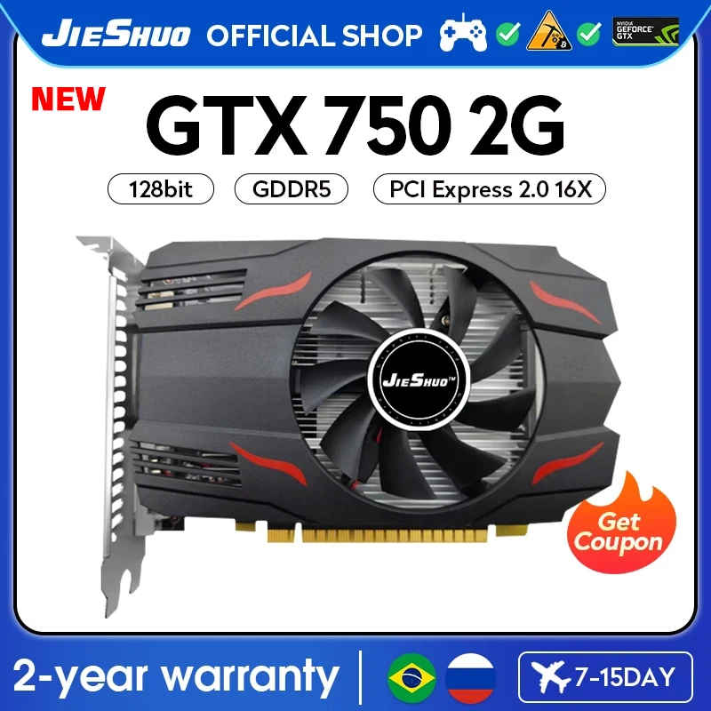 

Новинка, графическая карта JIESHUO GT 750 2 Гб, видеокарта NVIDIA PCI EXPRESS x 16 GPU GDDR5 бит, дисплей GT750 2 Гб, офисный бестселлер и т. д.
