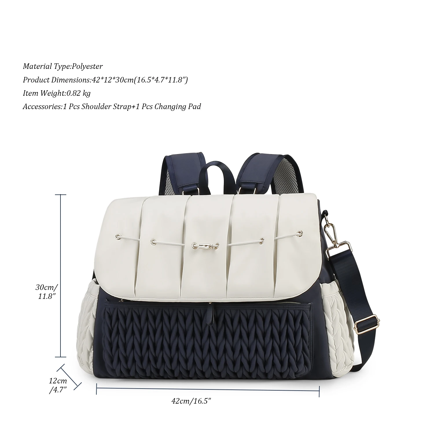 Mommy bag, single shouldermultifunctional. Mommy bag, detachable straps, large capacity 4