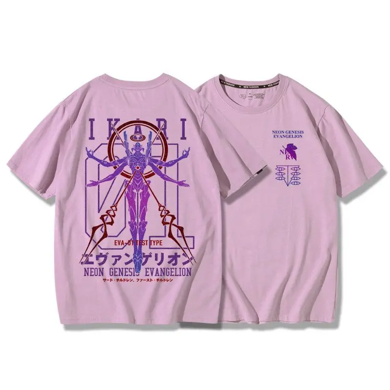 EVA-01 Flower Embroidery T-Shirt β (LAVENDER×PURPLE) エヴァンゲリオン公式アパレルブランド【RADIO EVA Online Store】