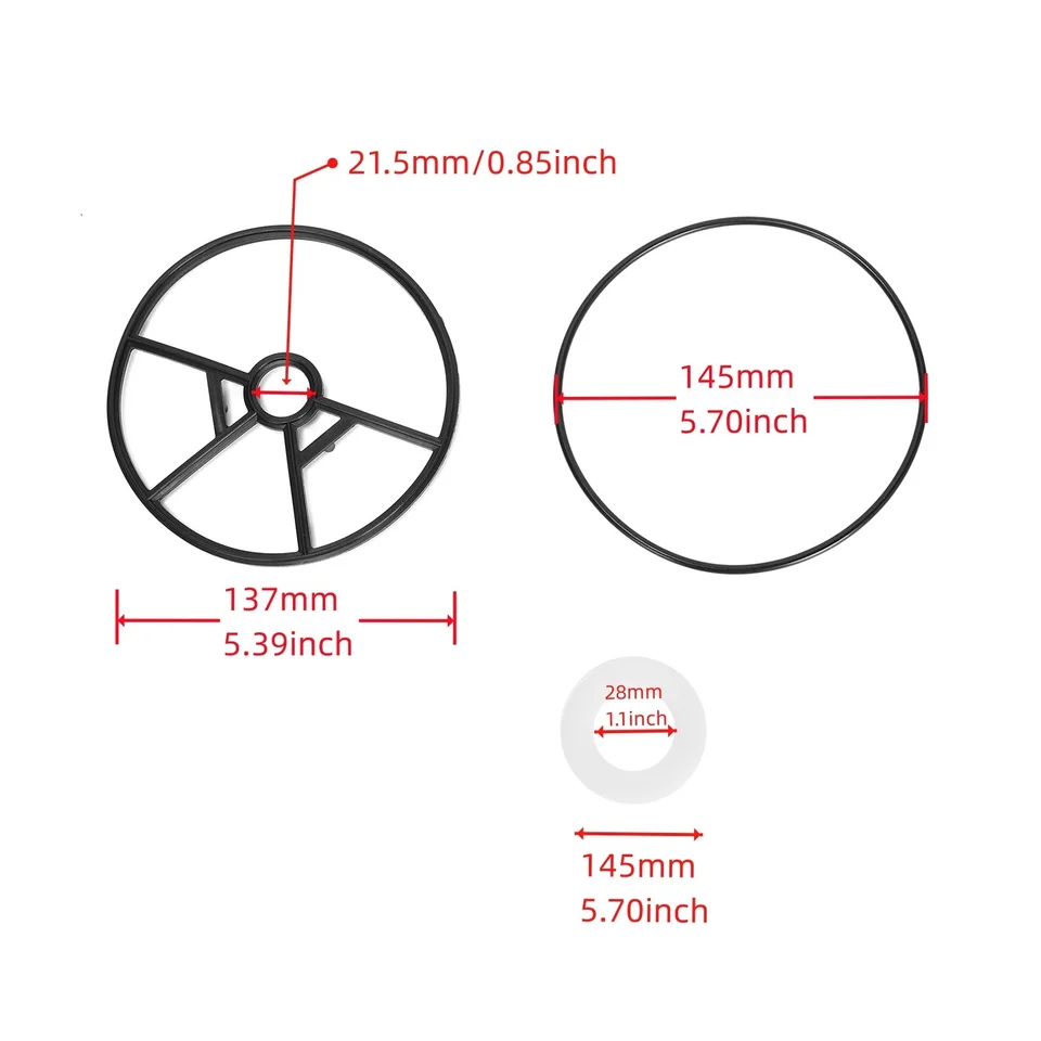 Kit Guarnizioni Per Valvola Filtro Piscina – Compatibile Con Hayward Vari-Flo XL SP0714T, O-Ring E Guarnizione A Ragno, Per Filtri A Sabbia S210S, S244T