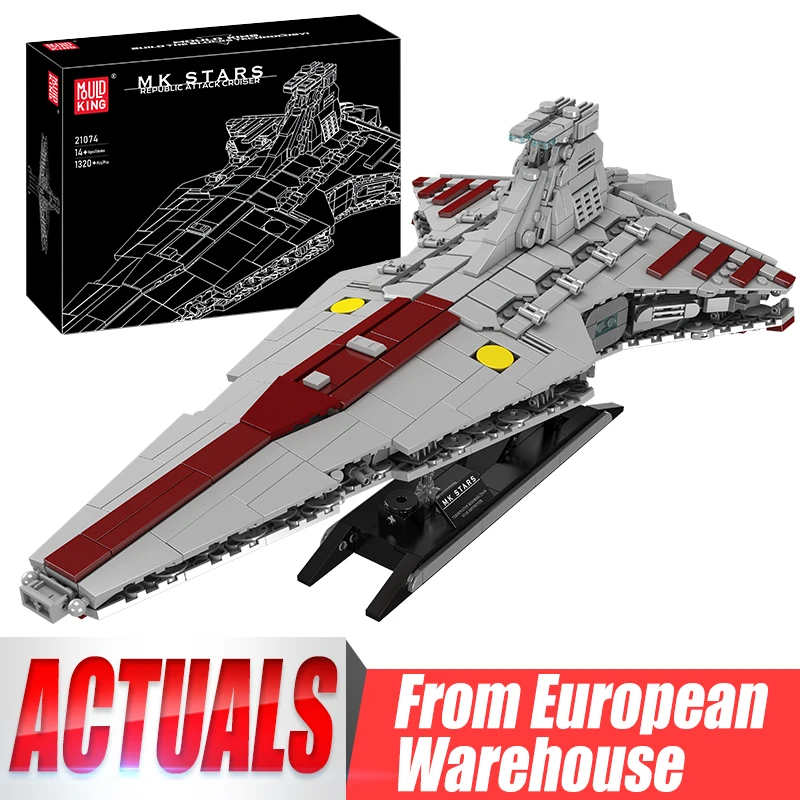 

Mould King 21074 Star Plan Building Block The MOC Republic Attack Cruiser Model Assembly Star Fighter Toys Kids Christmas Gifts