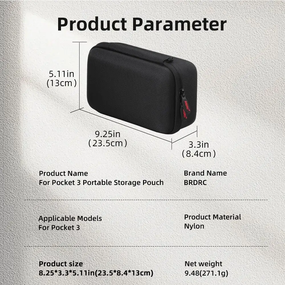 Portable Storage Bag Shockproof Lightweight Protective Bag Durable Waterproof Carrying Case for DJI Osmo Pocket 3 Creator Combo