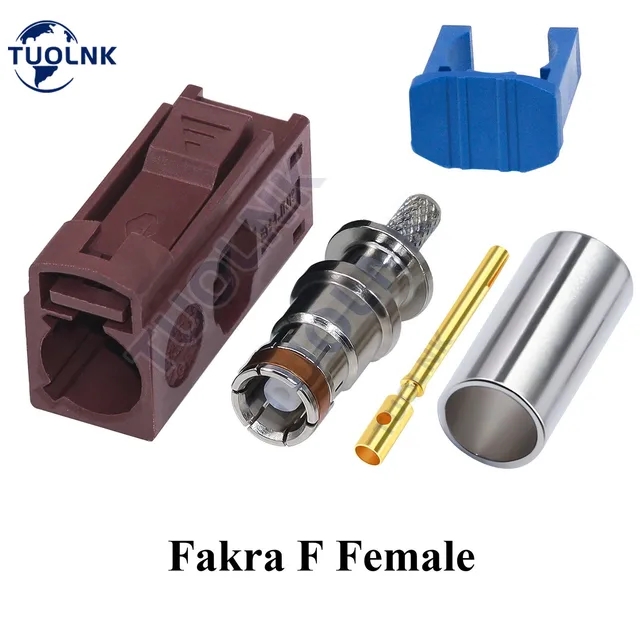 Fakra Female Crimp Connector Car Radio FM GPS Antenna Fakra Adapter for