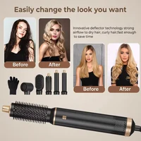 Vente Flash : Sèche-cheveux 5 en 1, peigne à air chaud, boucleur, lisseur, coiffeur automatique de haute qualité, outils capillaires professionnels pour salons. 2