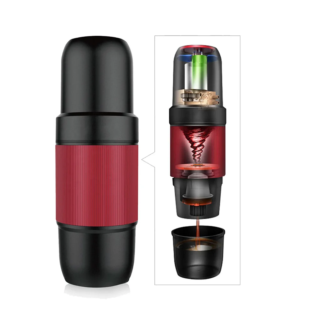 Portable Hand Press Coffee Maker Italian Electric Espresso Cup Capsule Coffee Maker for Camping Hiking 2