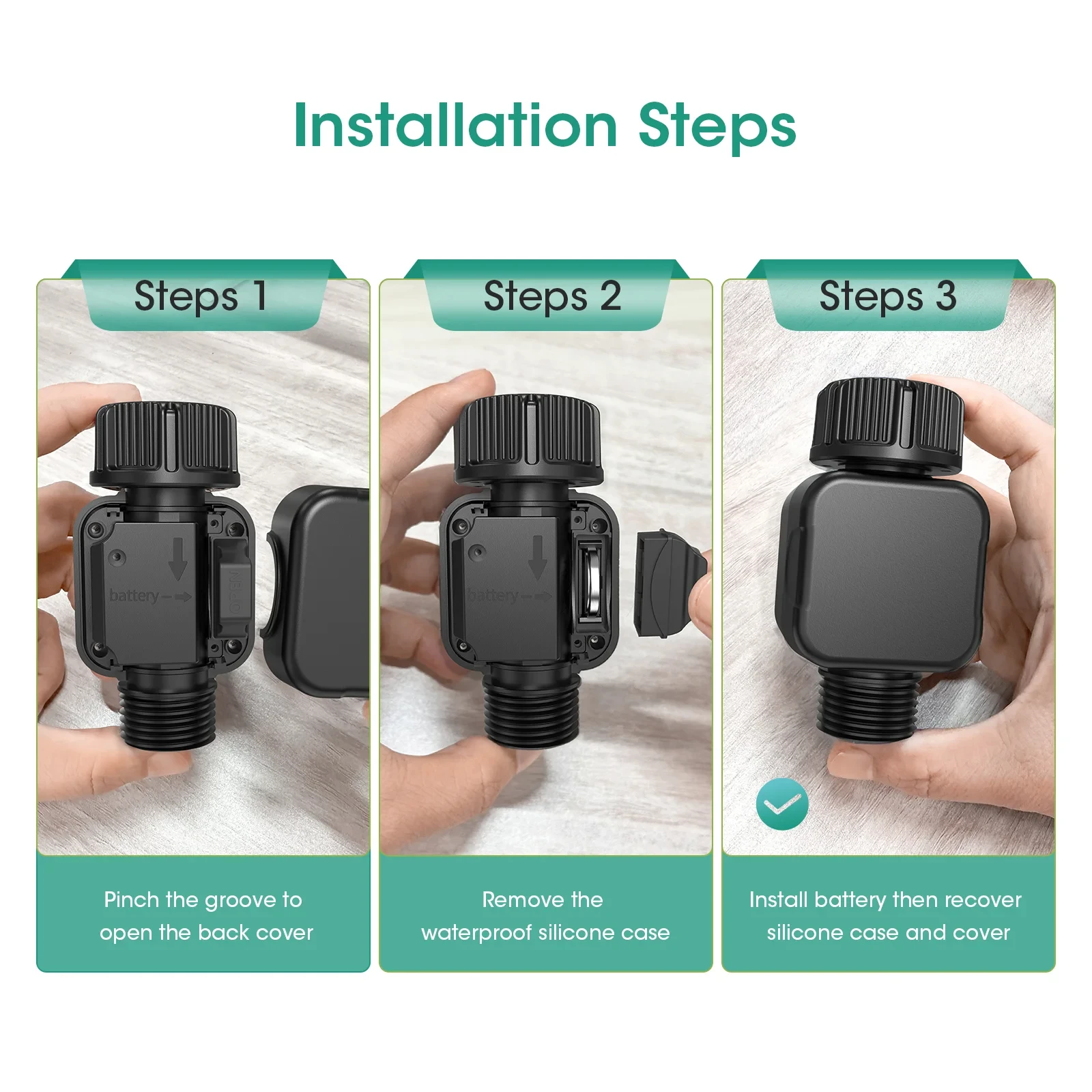 SGS04 Digital Water Flow Meter LCD Garden Hose Inline Flow Rate Meter 0.5‑8Bar B