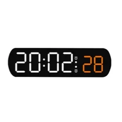 Versatile Digital Alarm Clock with Temperature Display & Large Screen (Orange - B)