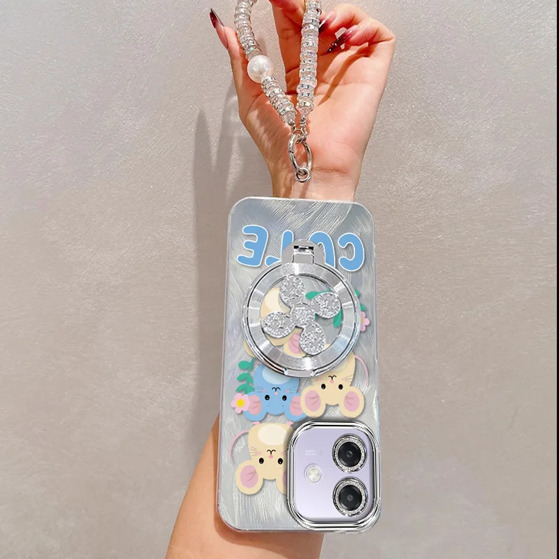 Cute Mouse Phone Case Set with Lanyard and Stand - 3 Piece Bundle