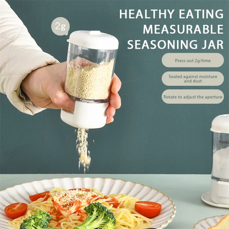 2gMeteringSaltDispenserPushTypeSaltShakerSugarBottleSpice