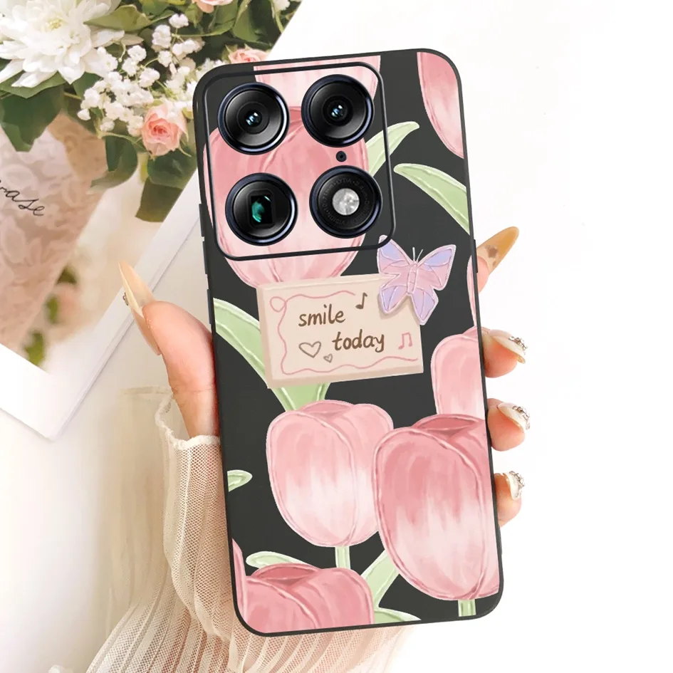 Floral Marble Soft Silicone Protective Case