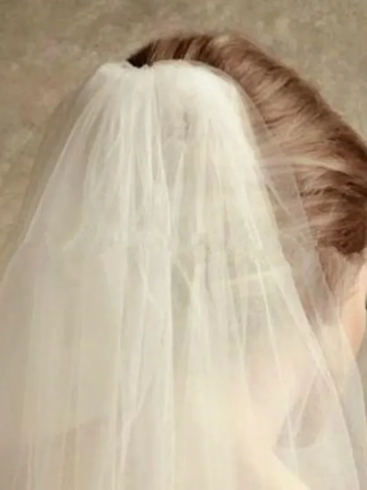 Bridal Veils 2 layers Wedding Veil Wedding Accessories With Comb Cut Edge Soft net For Bridal Veil