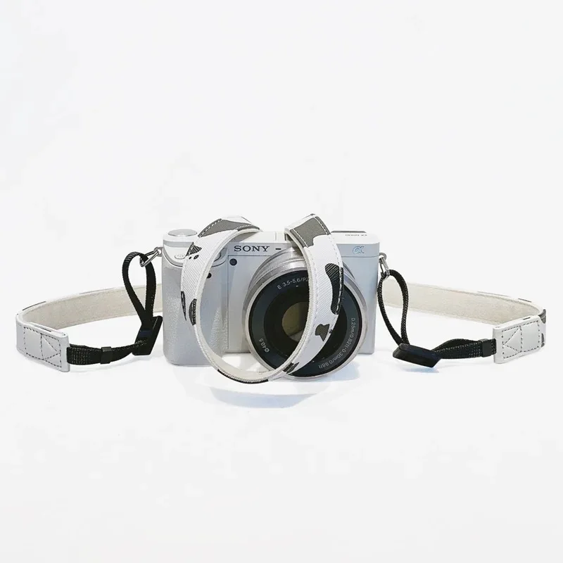 Premium Leather Camera Shoulder Strap - Universal Fit for SLR, DSLR, and Mirrorless Cameras