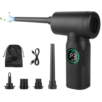 무선 에어 더스터 51000 RPM 먼지 제거 건, 컴퓨터 노트북 키보드 카메라 청소용 USB 압축 공기 송풍기 청소