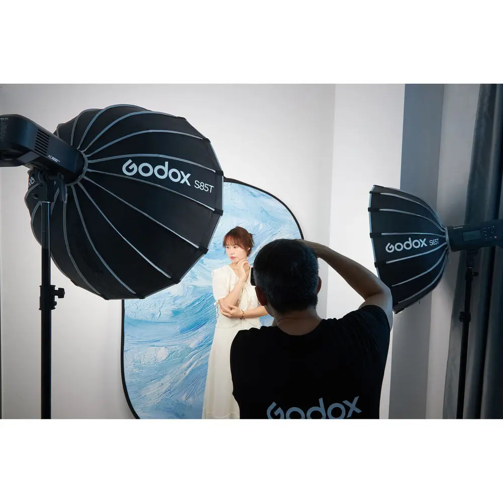 Godox S65T/S85T/S120T Godox 퀵 릴리스 우산 소프트박스는 부드럽고 확산된 빛을 생성합니다. 넓은 호환성을 위한 Bowens 마운트