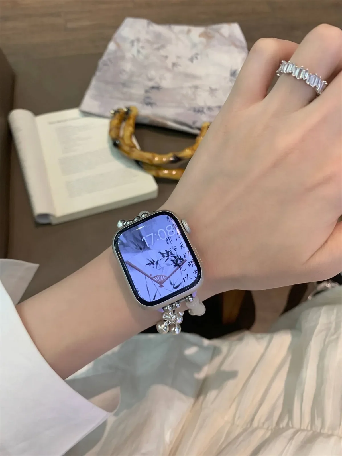 Bracelet de montre à bijoux pour iWatch Ultra 2 Series 10/9/8/7/6/5 Bracelet de montre tendance 42/44/45/46/49 mm 38/40/41 mm_voghion.com