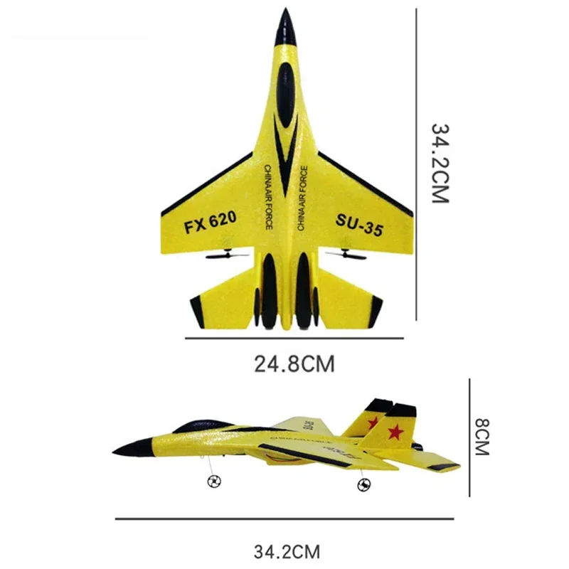 RC 비행기 RC 원격 글라이더 윙스 팬 SU-35 무선 제어 드론 비행기 RTF UAV 크리스마스 어린이 선물 조립 비행 모델 완구