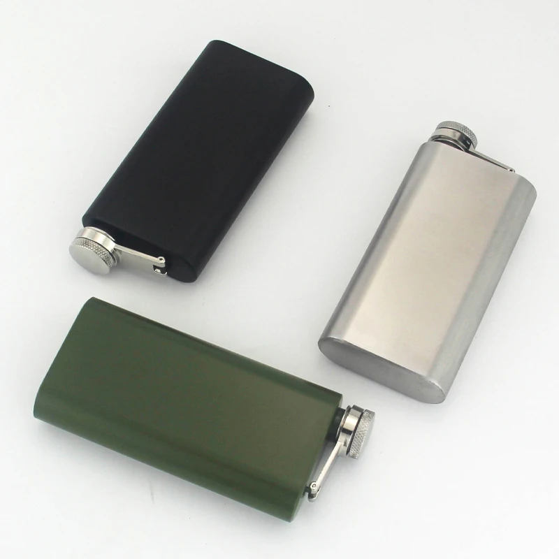 5oz Stainless Steel Hip Flask Square Flagon Pot Whiskey Vodka Wine Pot Pocket Alcohol Whiskey Hip Flask Alcohol Drinking Bottle