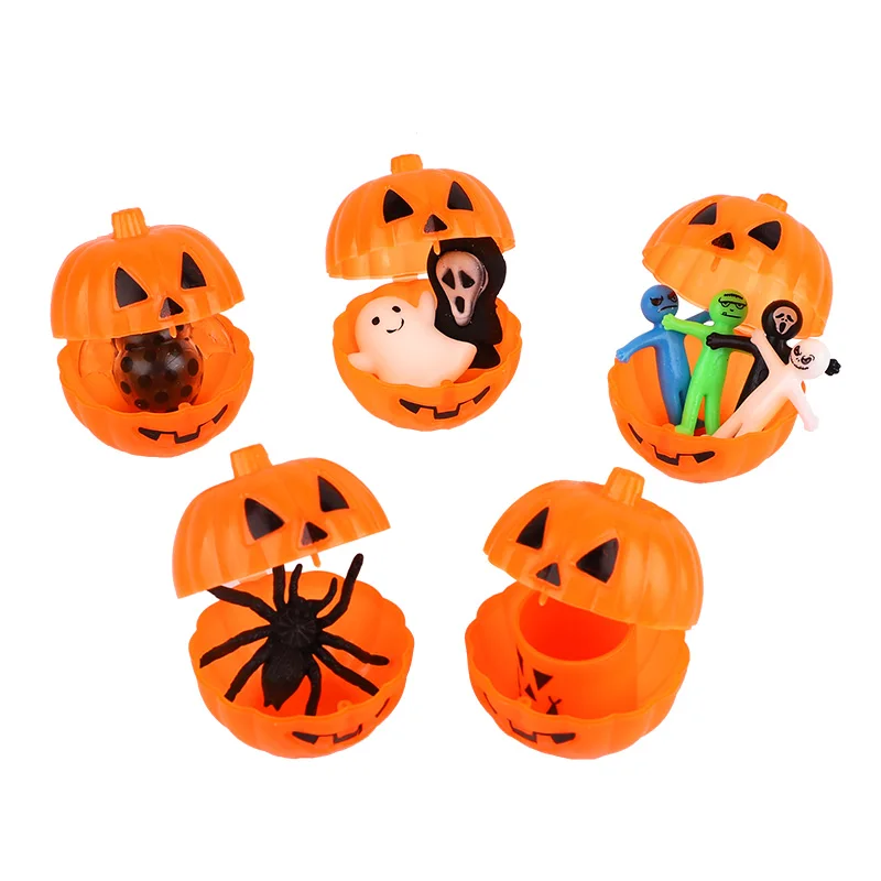 10/20Pcs Halloween Pumpkin Candy Box Gift Snacks Containers for Halloween Party Decoration Supplies Kids Trick or Treat Gifts