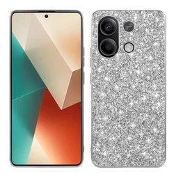 Luxury Bling Glitter Shiny Sequin Soft Silicone Phone Case for Redmi Note 13 Pro 5G (Silver)
