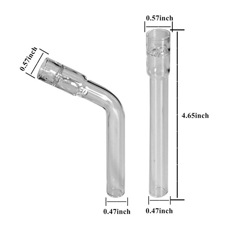 Glass Aroma Tube Stem Mouthpiece For Arizer Air Solo Bent Straight Glass Replacement Stem