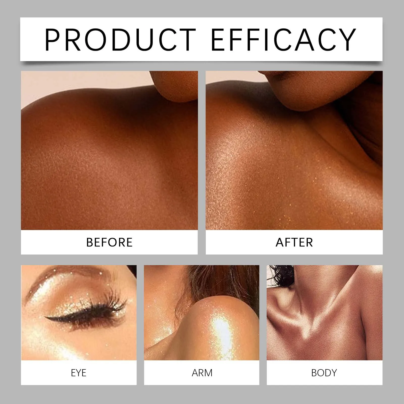 EELHOPE Silver Party Body Glitter Oil Party Focus Silver Shine Adds Attractive Brilliance Brightening Oil Festival Makeup 4