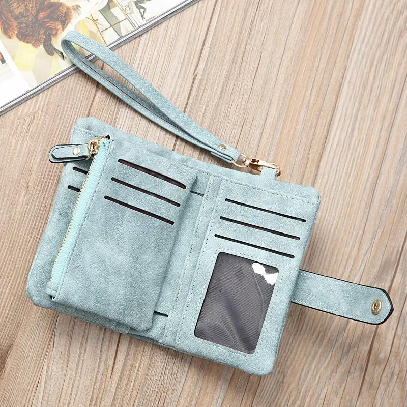 Leather Women Wallets Coin Pocket Hasp Card Holder Money Bags Casual Long Ladies Clutch Phone Purse 6 Color 4