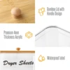 Clear Dryer Sheet Holder Container with Bamboo Lid for Laundry Room Decor Organization and Storage, Clean Dryer Sheet Detergent 5