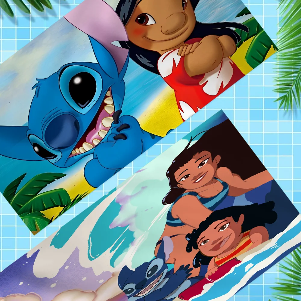 Disey Stitch Big Microfiber Beach Towels Quick Dry Towel Sand Beach Towels Pool Towel for Travel Swim Pool Yoga 2