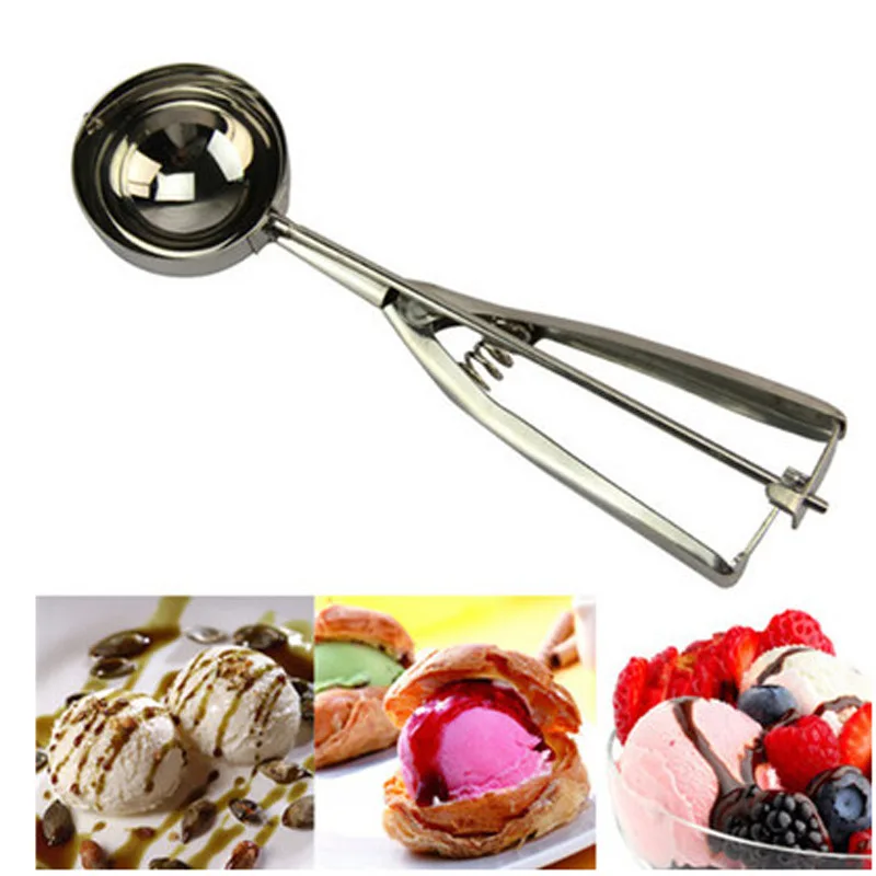 Ice Cream Scoops Easy Trigger Stainless Steel Cookie Scoop Meatballs Mellon Balls Mashed Potato ice cream scoop
