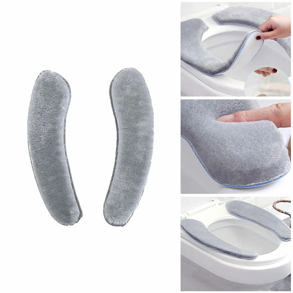 Toilet Seat Cover Bathroom Toilet Cushion Washable Soft Warmer Mat Cover Pad 38*10cm