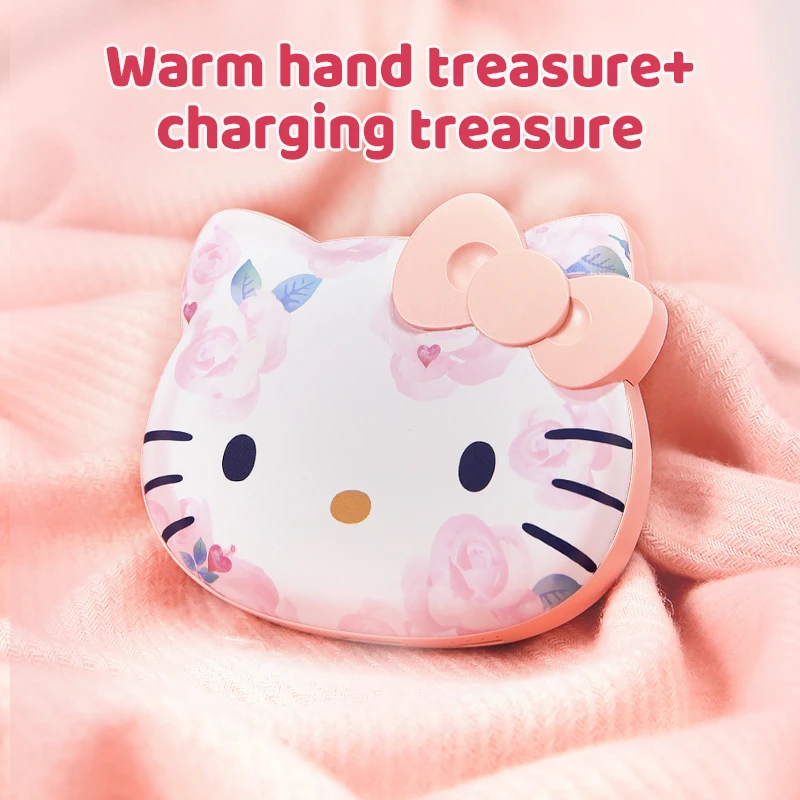 

Original Ip Co Branded Sanrio Series Hello Kitty Hand Warmer Treasure Portable Battery 2 In 1 Winter Supplies Kids Warm Toy