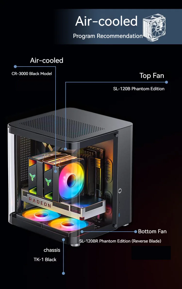 Jonsbo SL-Silent PC Case Fan, CPU Water