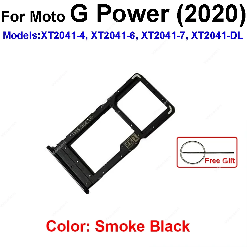 Sim kart yuvası tepsi tutucu Motorola Moto G güç 2020 2021 2022 2024 XT2041 XT2117 XT2165 kart okuyucu adaptör soketi parçaları