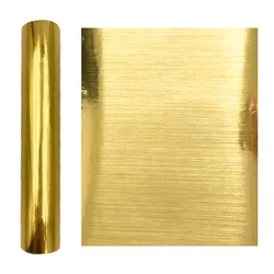 Metallic Matte Adhesive Craft Vinyl - 12in x 10in(30x25cm) (Brushed Gold)
