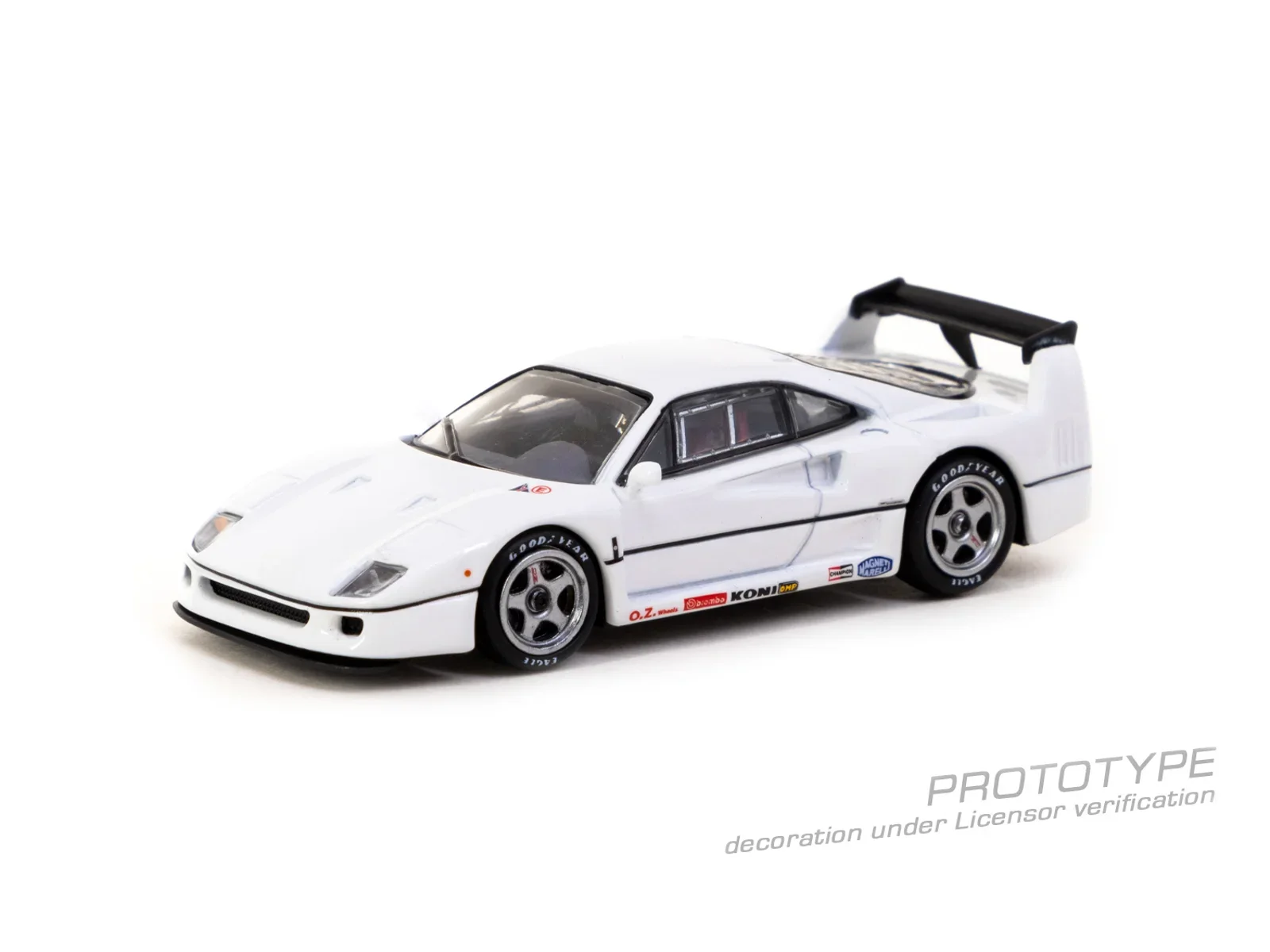Tarmac Works 1:64 F40 Lightweight White Diecast Model Car 2