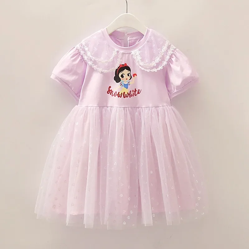 Nautinati Girls' Frozen Graphic Mesh Dress | Full Sleeves | Age 5-6 Years
