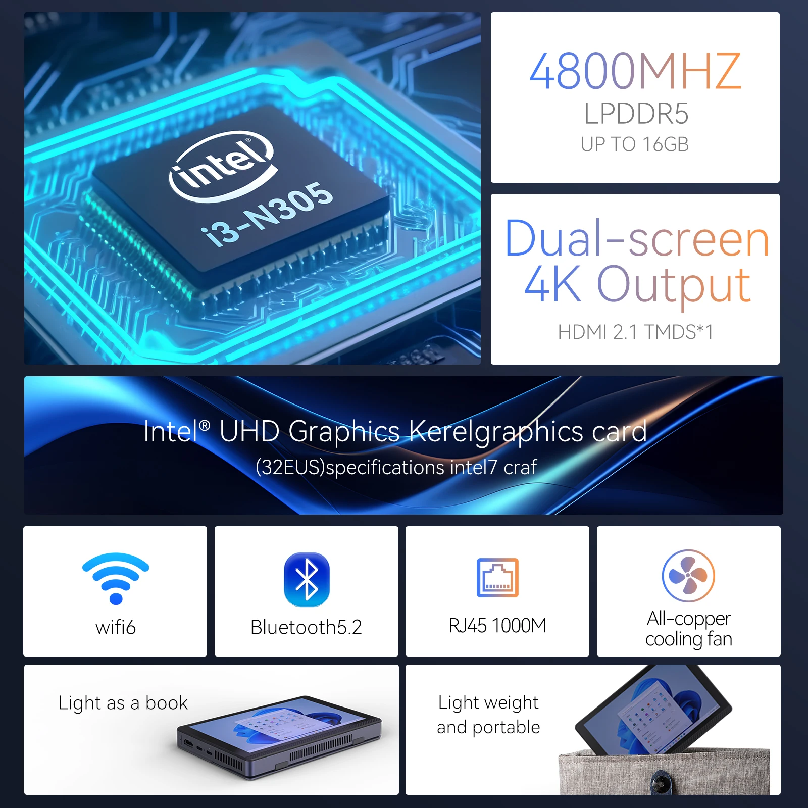 大特価✨ミニpc N305 Windows11 16GB+512GB 3画面同時 Amazon.co.jp: GZBOXミニPC 小型pc Windows 11 Pro搭載 Intel Alder