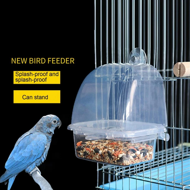 Mangeoire à perroquets en plastique, mangeoire pour oiseaux, Cage à oiseaux,  perroquet, bol suspendu à l'eau, boîte d'alimentation pour animaux de  compagnie - AliExpress